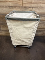 Seville Classics Natural White Commercial Rolling Canvas Laundry Room Hamper