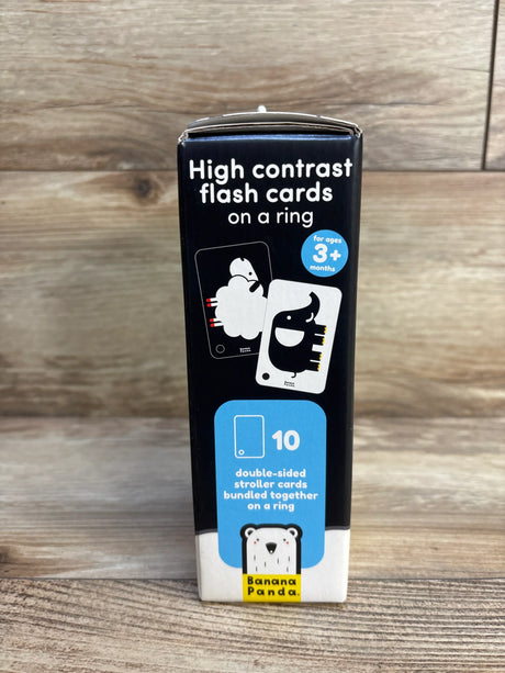 High contrast flash cards on a ring for babies, stroller cards for ages 3 months and up