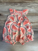 Carter's Smocked Watermelon Print Bubble Romper Pink sz 3m