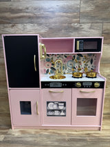 Best Choice Products Wooden Play Kitchen, Pink
