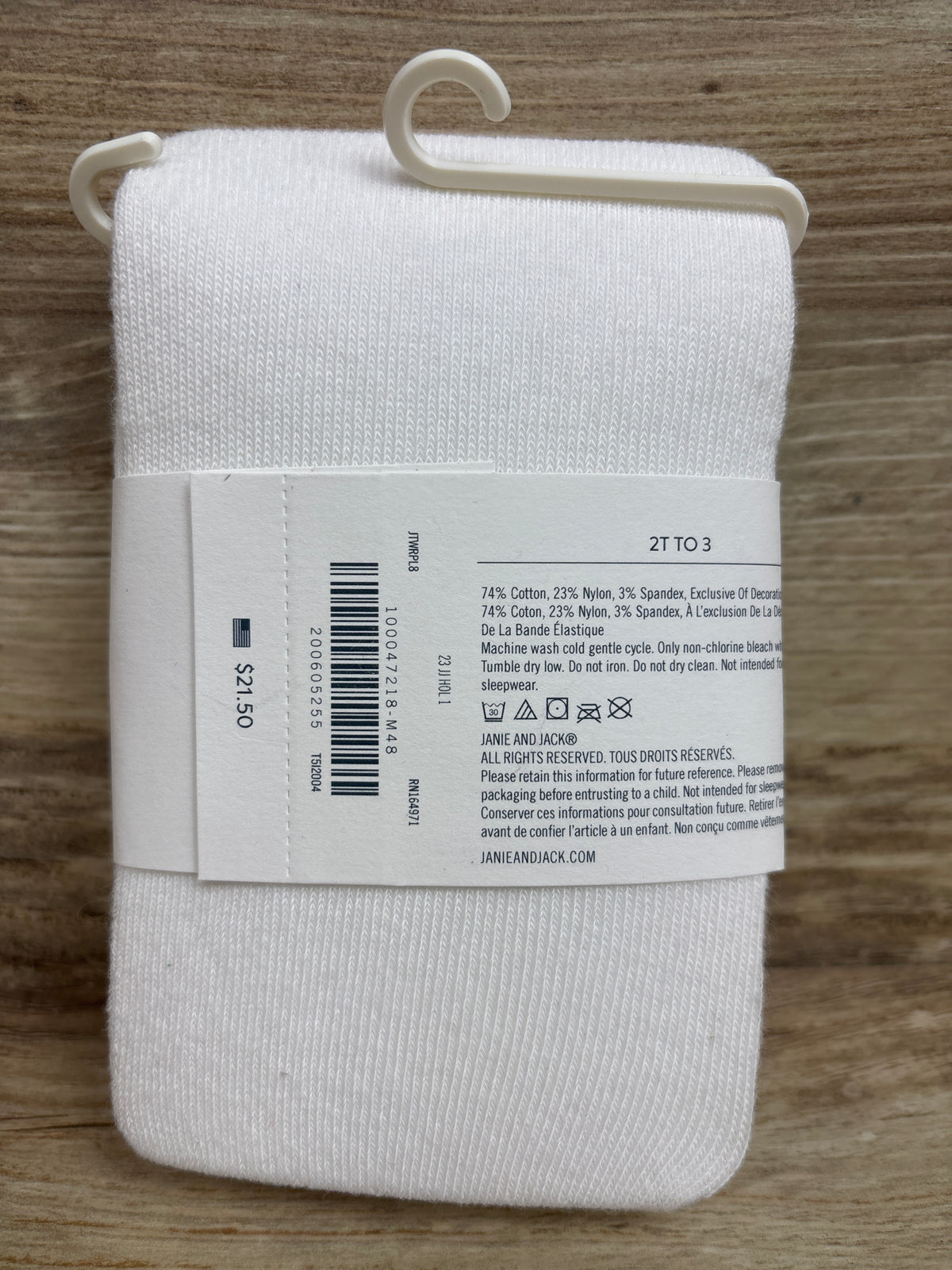 NEW Janie & Jack Bow Tights White sz 2-3T
