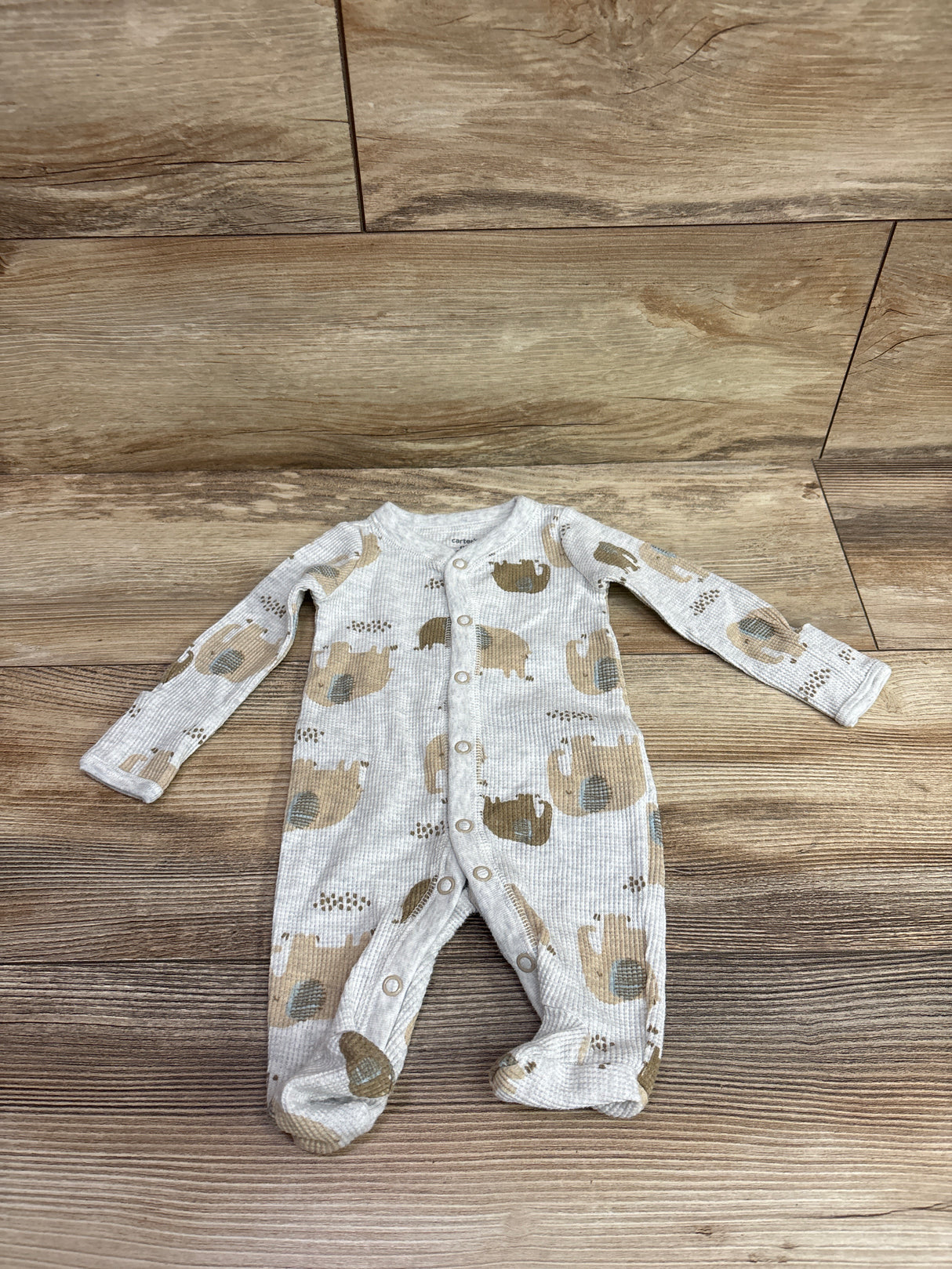 Carter's Waffle Knit Snap Sleeper Grey sz Newborn