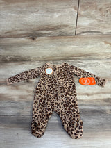 New Wonder Nation Leopard Print Sleeper Brown sz Newborn