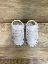 Converse All Star Leather Cribsters White Sz 3c