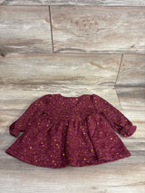 Young Land Sequence Peplum Top Burgundy sz 18m