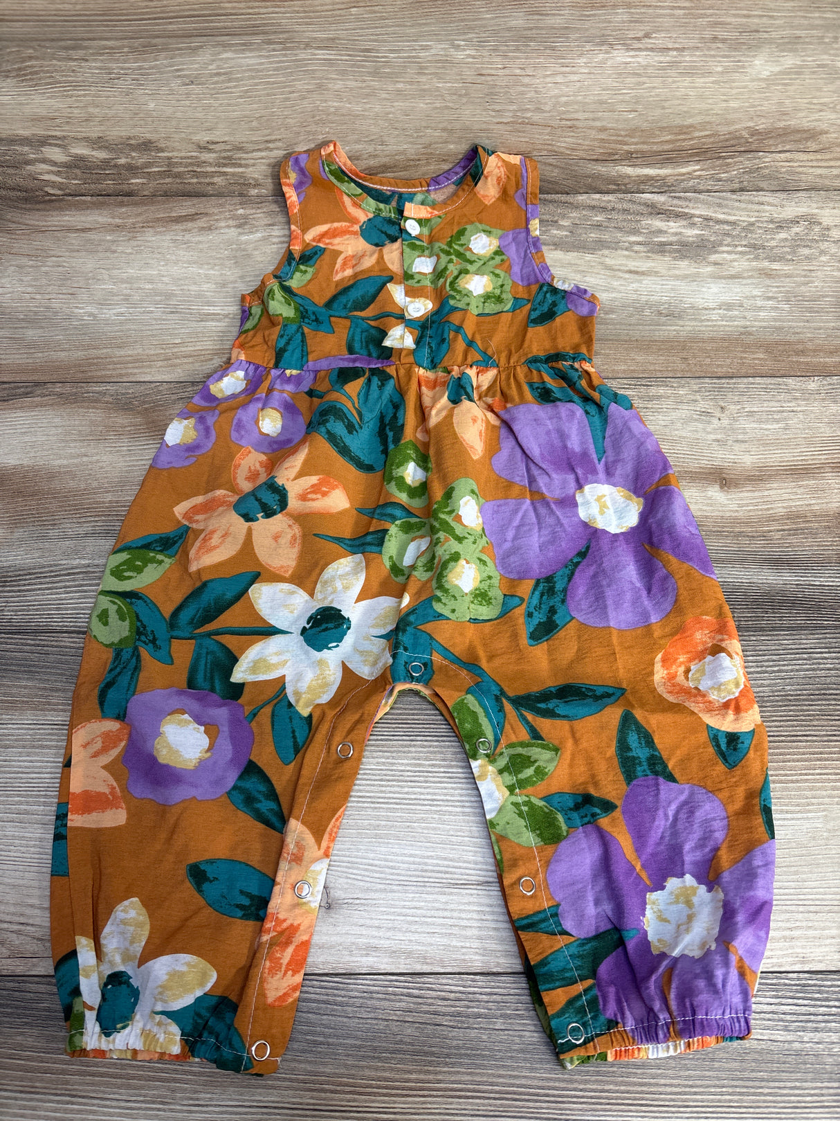 Floral Tank Romper Brown sz 18-24m