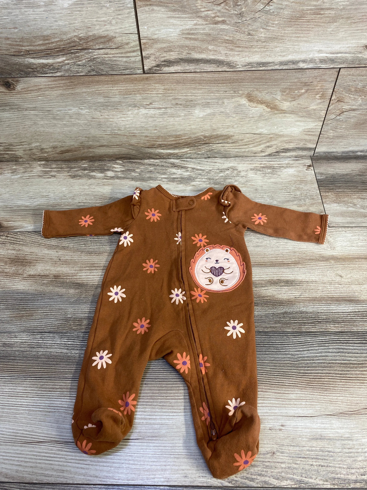 Carter's Hedgehog Sleeper Brown sz 3m