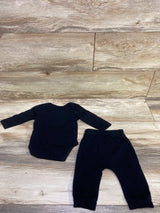 2pc Skeleton Bodysuit & Pull On Pants Set Black sz 3-6m