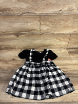 NEW Cat & Jack Buffalo Plaid Skirtall & Shirt Set Black sz 3T