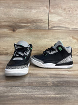 Air Jordan 3 Retro PS 'Green Glow' Sneakers, Black sz 11c
