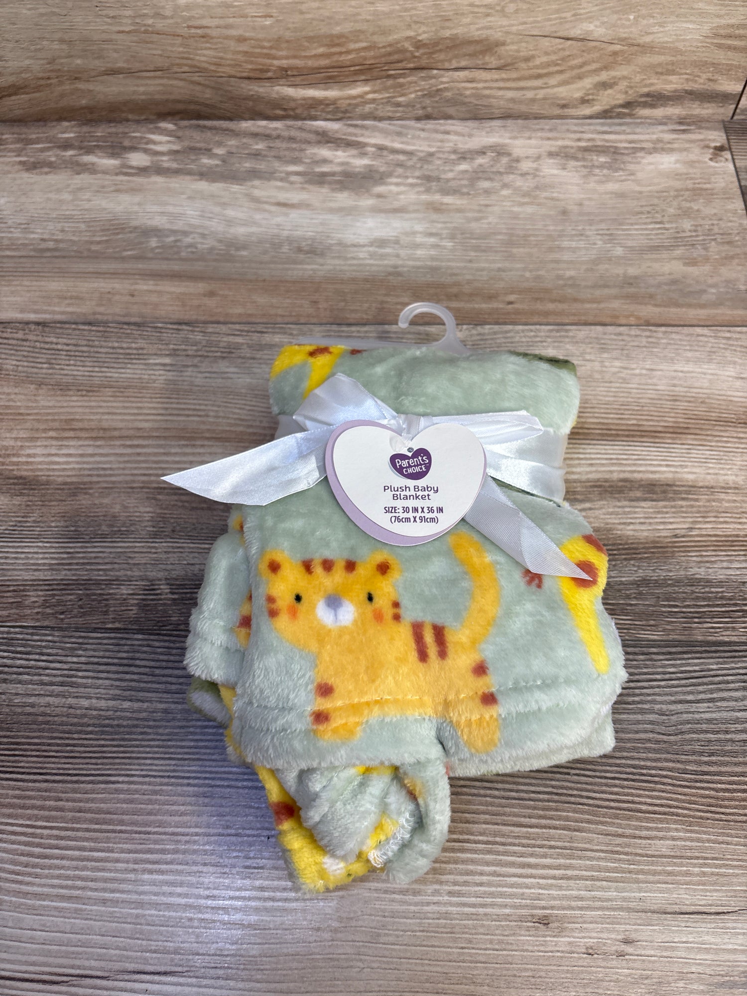 NEW Parent's Choice Plush Baby Blanket Green