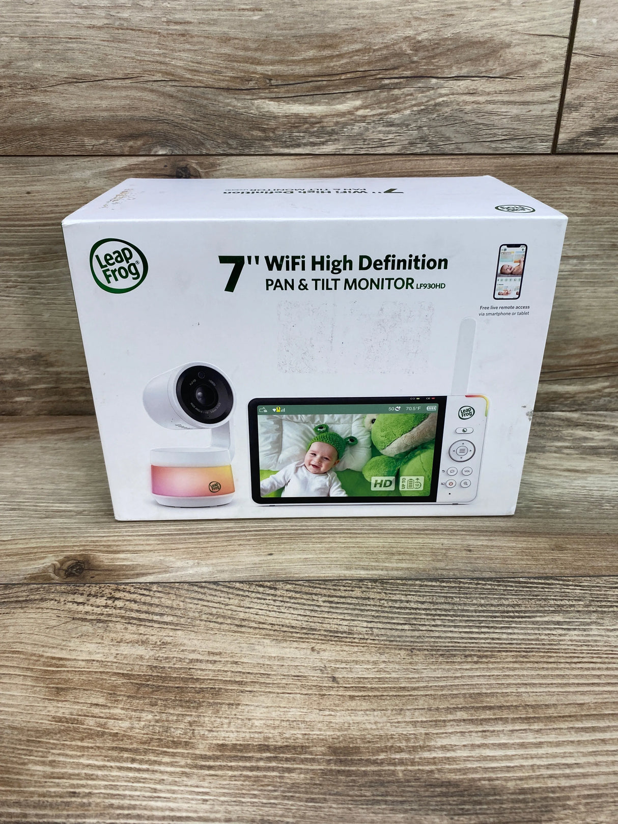 NEW LeapFrog LF930HD 7" WiFi High Definition Pan & Tilt Baby Monitor