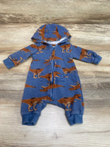 Carter's Dino Hooded Coverall Blue sz Newborn