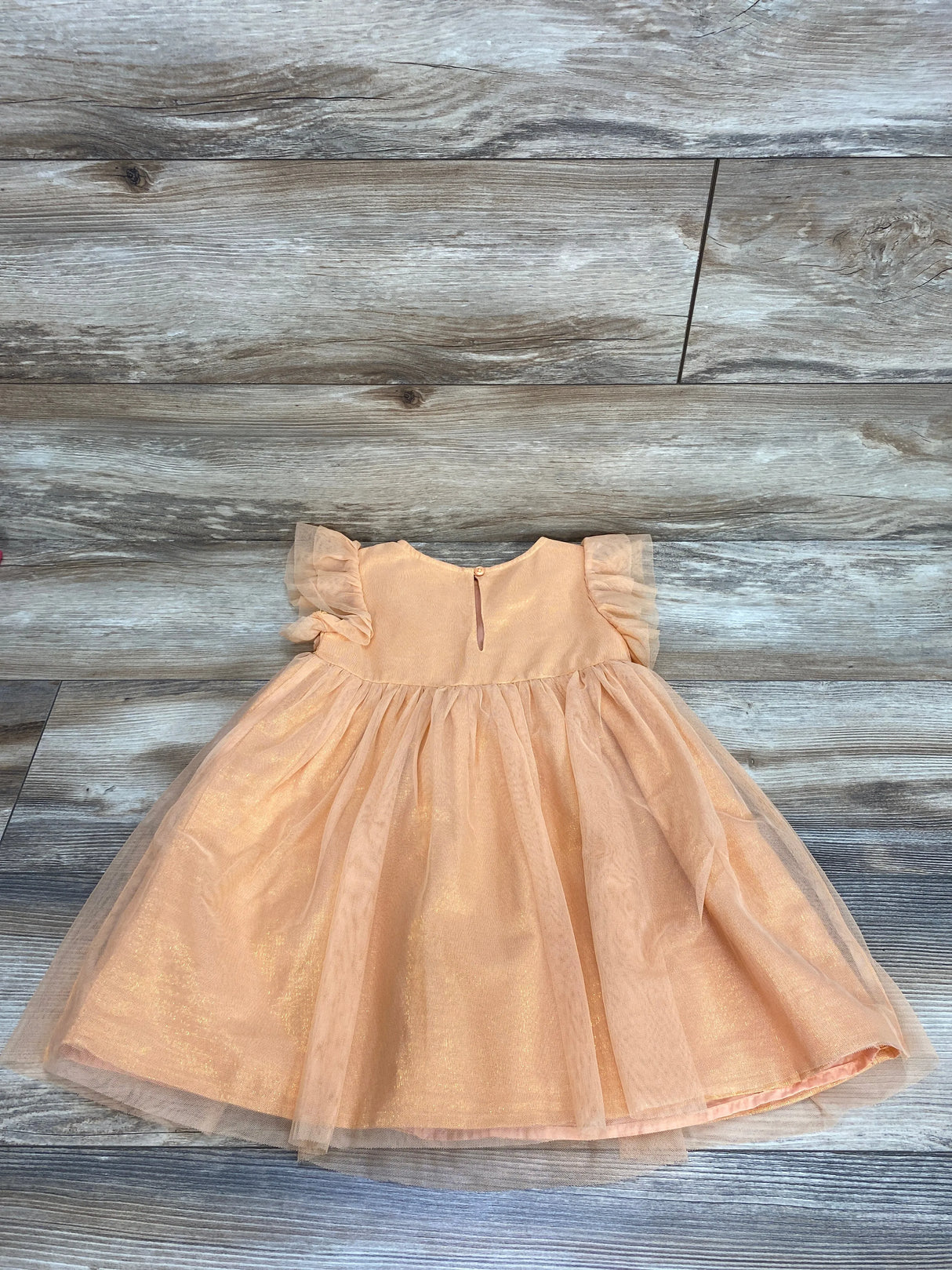 Cat & Jack Peach Rosette Tulle Dress sz 3T