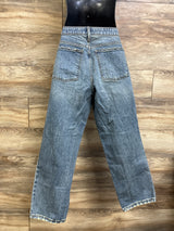 Isabel Maternity Side Panel Vintage Straight Jeans Blue sz Small 6