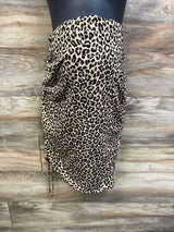 NEW Stowaway Collection Maternity Leopard Print Ribbed Skirt Tan sz Medium