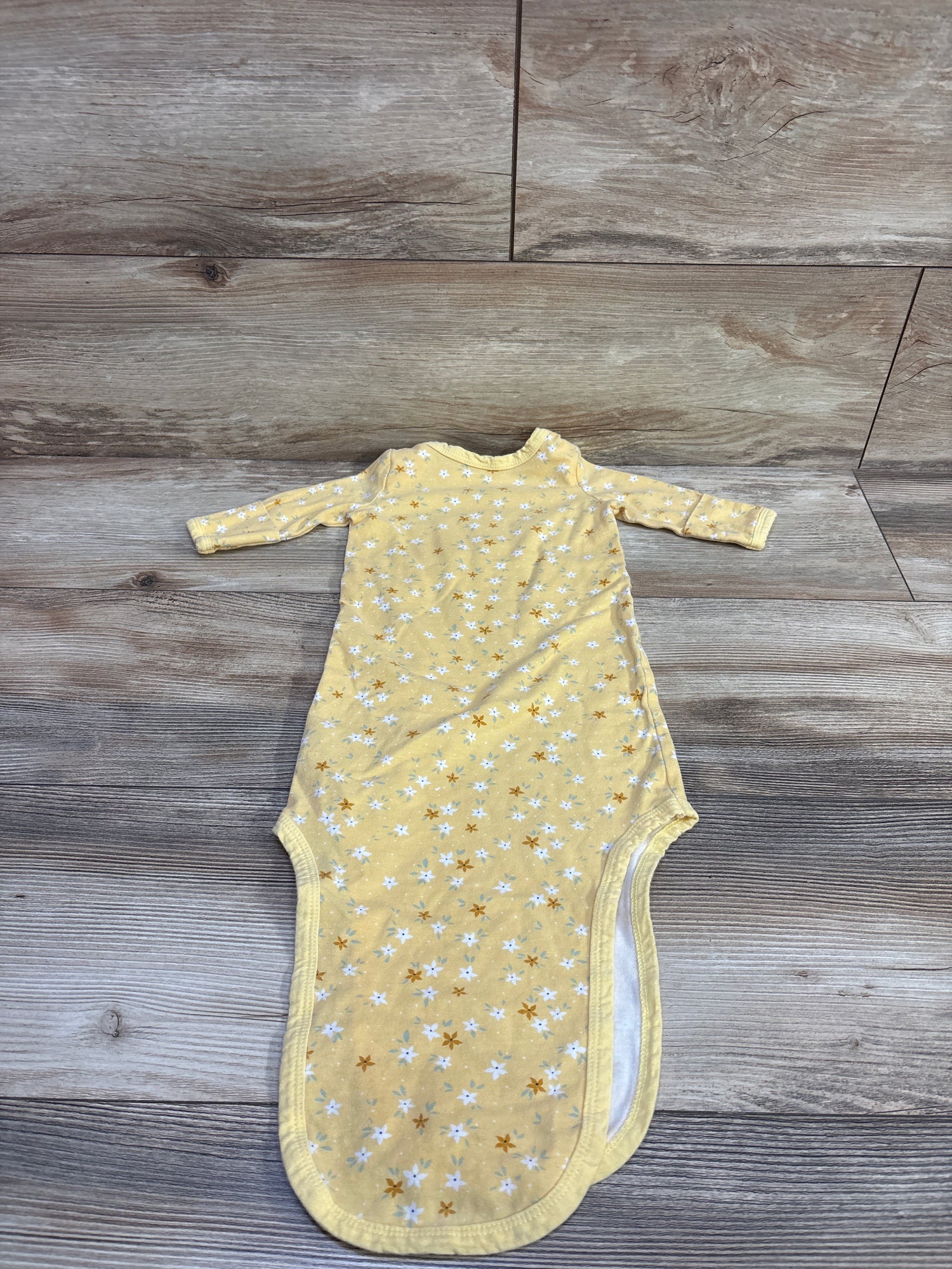 Baby Essentials Floral Knot Gown Yellow sz 3m