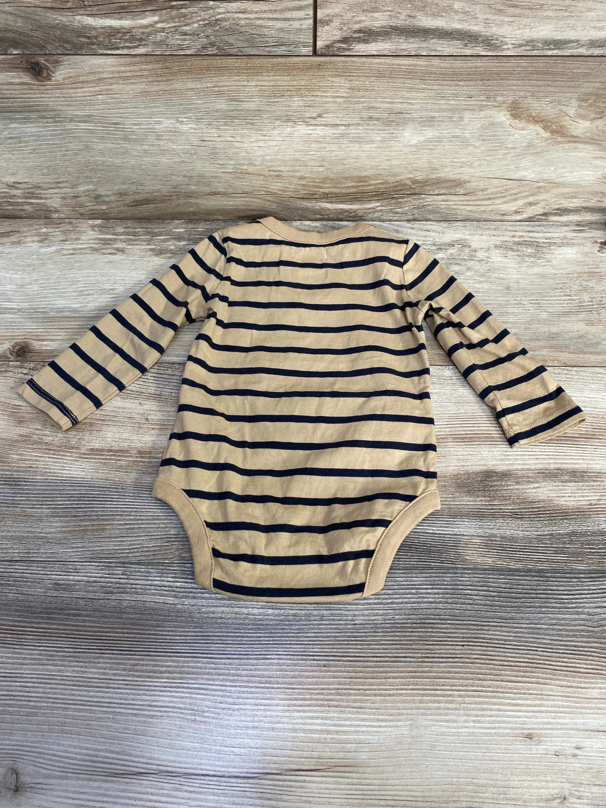 Baby Gap Long Sleeve Striped Bodysuit Brown sz 6-12m