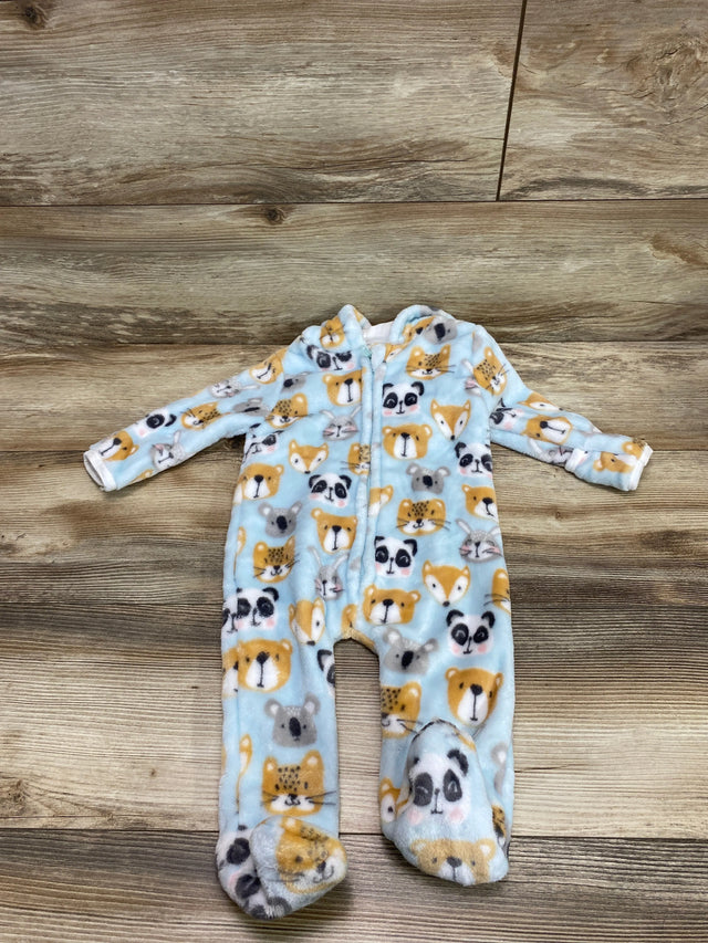 Baby Mack Animal Print Hooded Bunting Blue sz 3-6m - Me n Mommy To Be