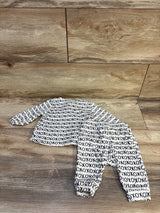 Cat & Jack 2pc Xo Print Shirt & Bottoms Set White sz 0-3m