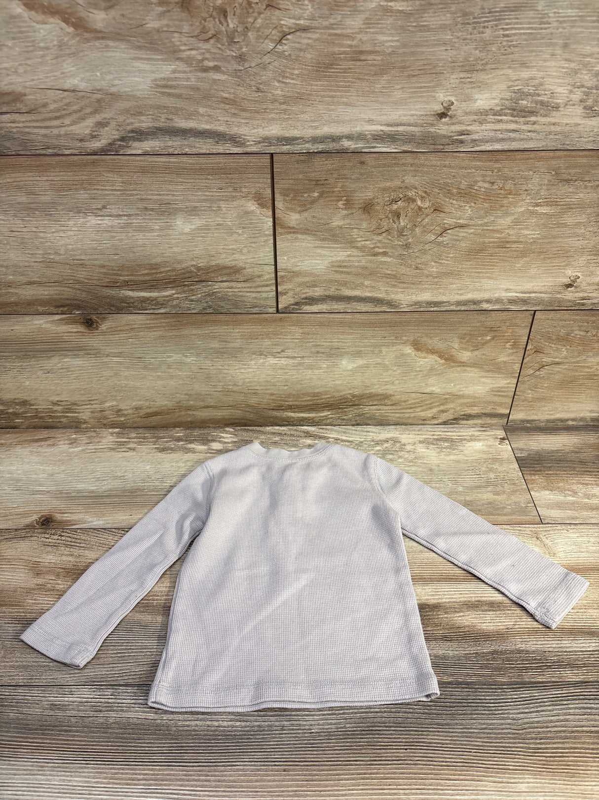 Jumping Beans Waffle Knit Henley Shirt Grey sz 18m