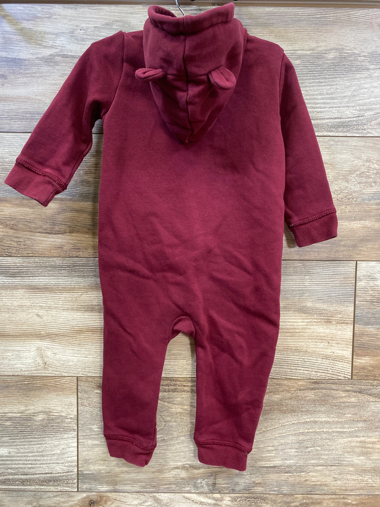 Gap Hooded Coverall Burgundy sz 12-18m