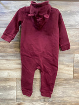 Gap Hooded Coverall Burgundy sz 12-18m