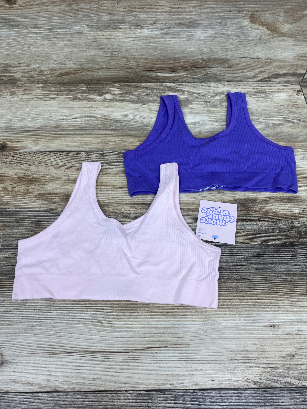 NEW More Than Magic 2pk Seamless Bras Pink/Purple sz XL