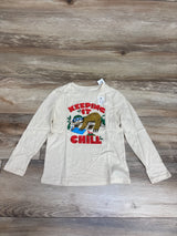 NEW Old Navy Keeping It Chill Long Sleeve Shirt Cream sz 5T