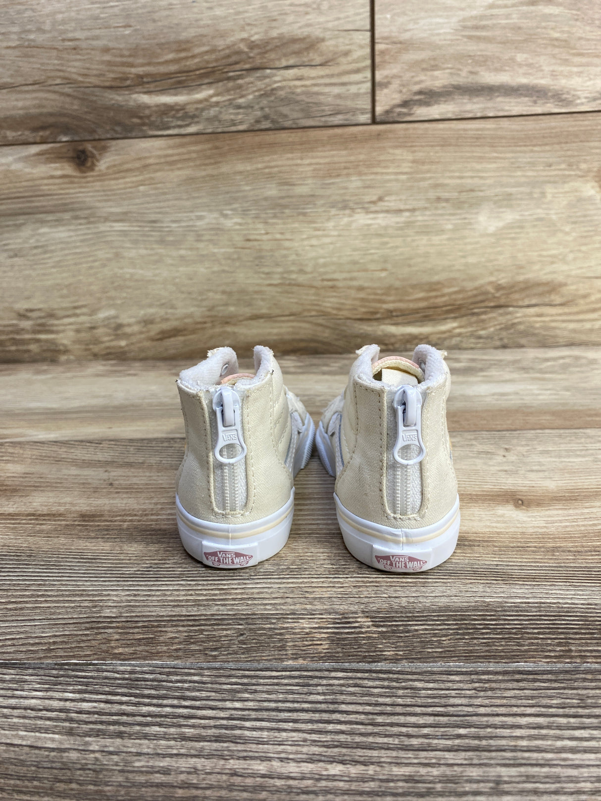 Vans Sk8-Hi-Zip Flower Shoes Ivory sz 6c - Me n Mommy To Be
