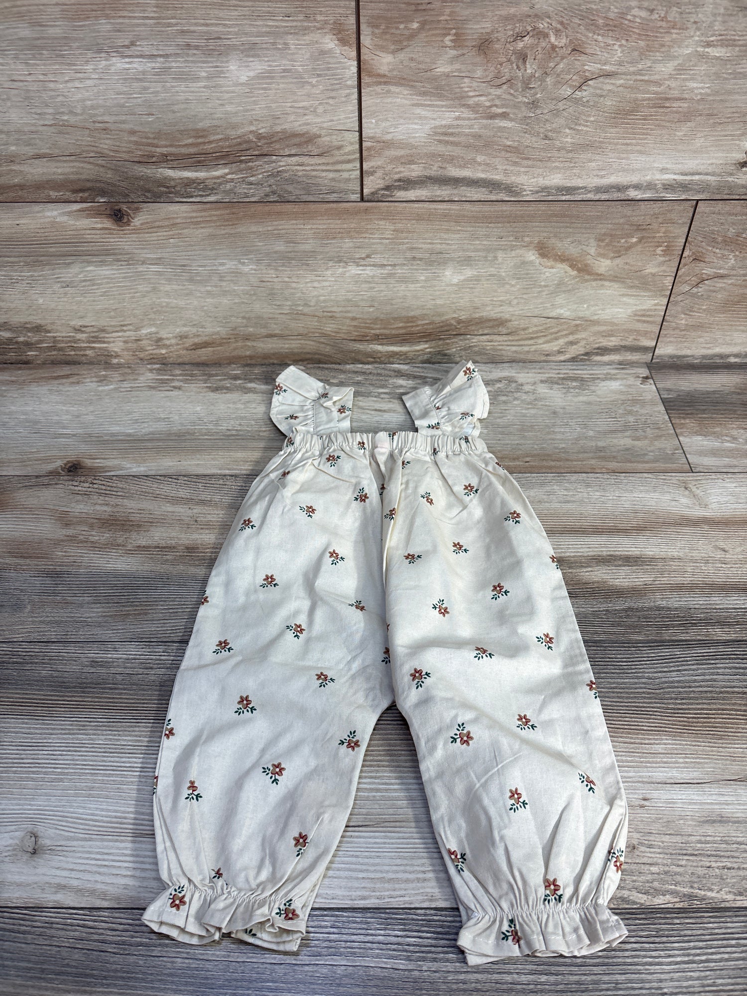 NEW Three Peas Boutique - Colorful Childhood Jumpsuit Ivory sz 6-12m