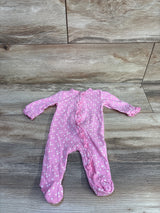 Little Me Bamboo Ruffled Sleeper Pink sz Newborn