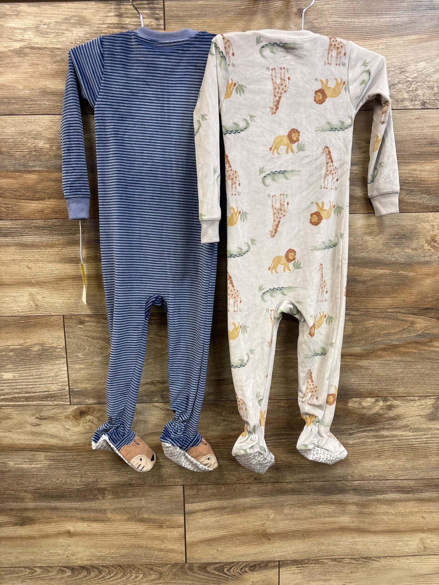 NEW Just One You 2pk Blanket Sleepers Grey/Blue sz 2T