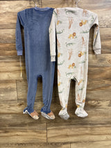NEW Just One You 2pk Blanket Sleepers Grey/Blue sz 2T