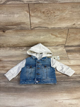 NEW Okie Dokie Hooded Denim Jacket Grey/Blue sz 3m