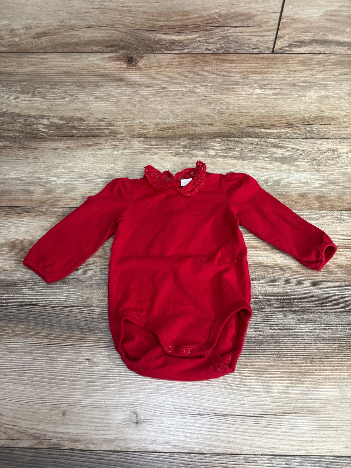 H&M Long Sleeve Bodysuit Red sz 6-9m