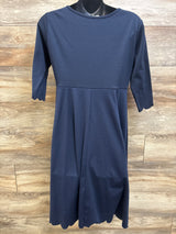 Pinkblush Maternity Scalloped Hem Dress Navy sz Large