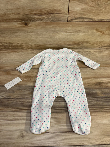 NEW Nordstrom Heart Print Sleeper White sz 3m - Me n Mommy To Be