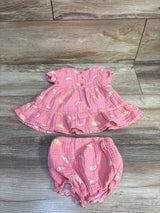 Koala Baby 2pc Gauze Dress & Bloomers Set Pink sz 3m