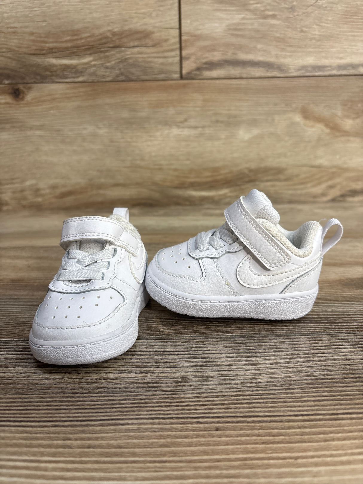 Nike Court Borough Low 2 TD 'Triple White' Sneakers sz 2c