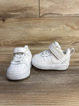 Nike Court Borough Low 2 TD 'Triple White' Sneakers sz 2c