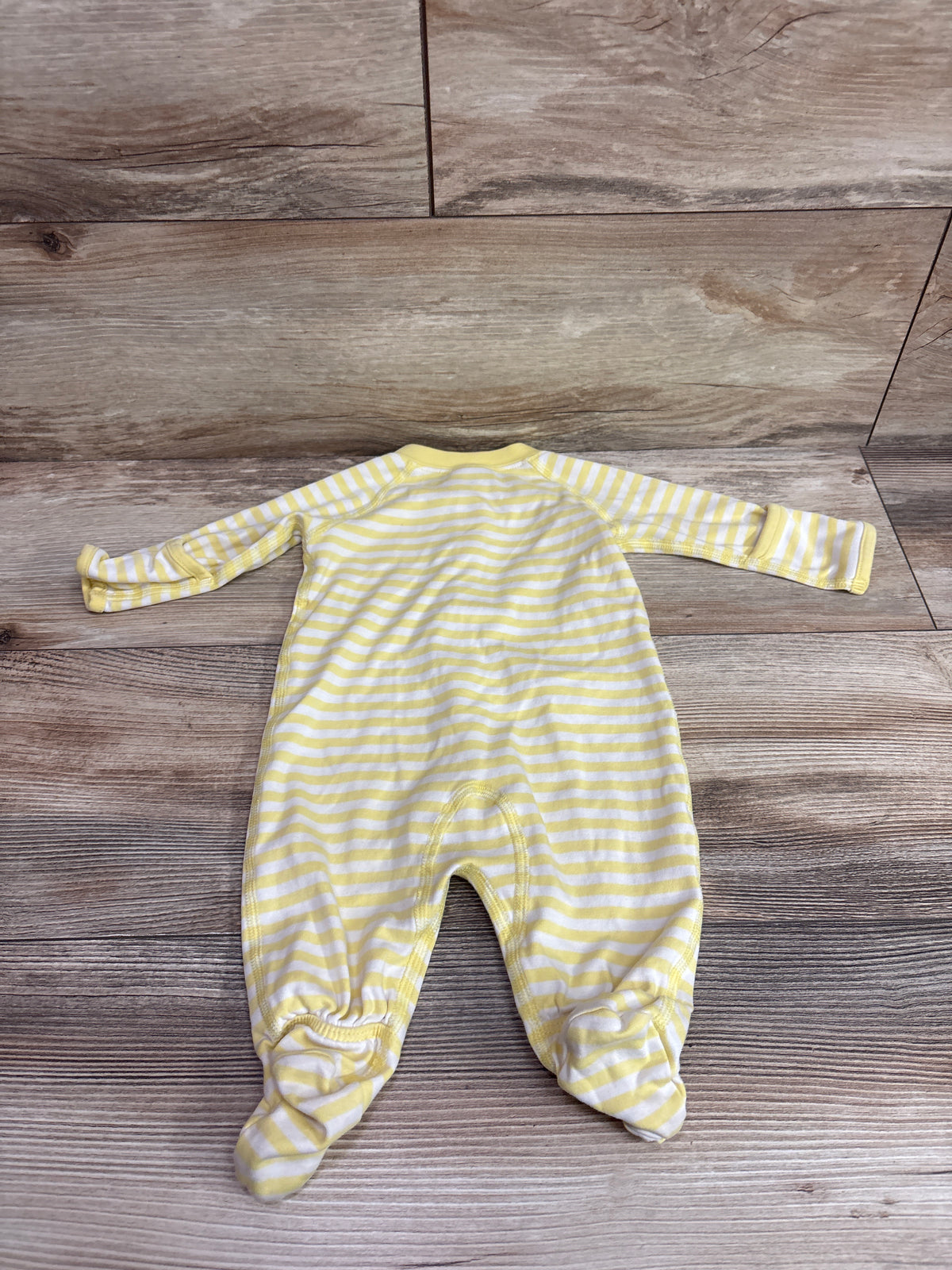 Hanna Andersson Striped Snap Sleeper Yellow sz 0-3m