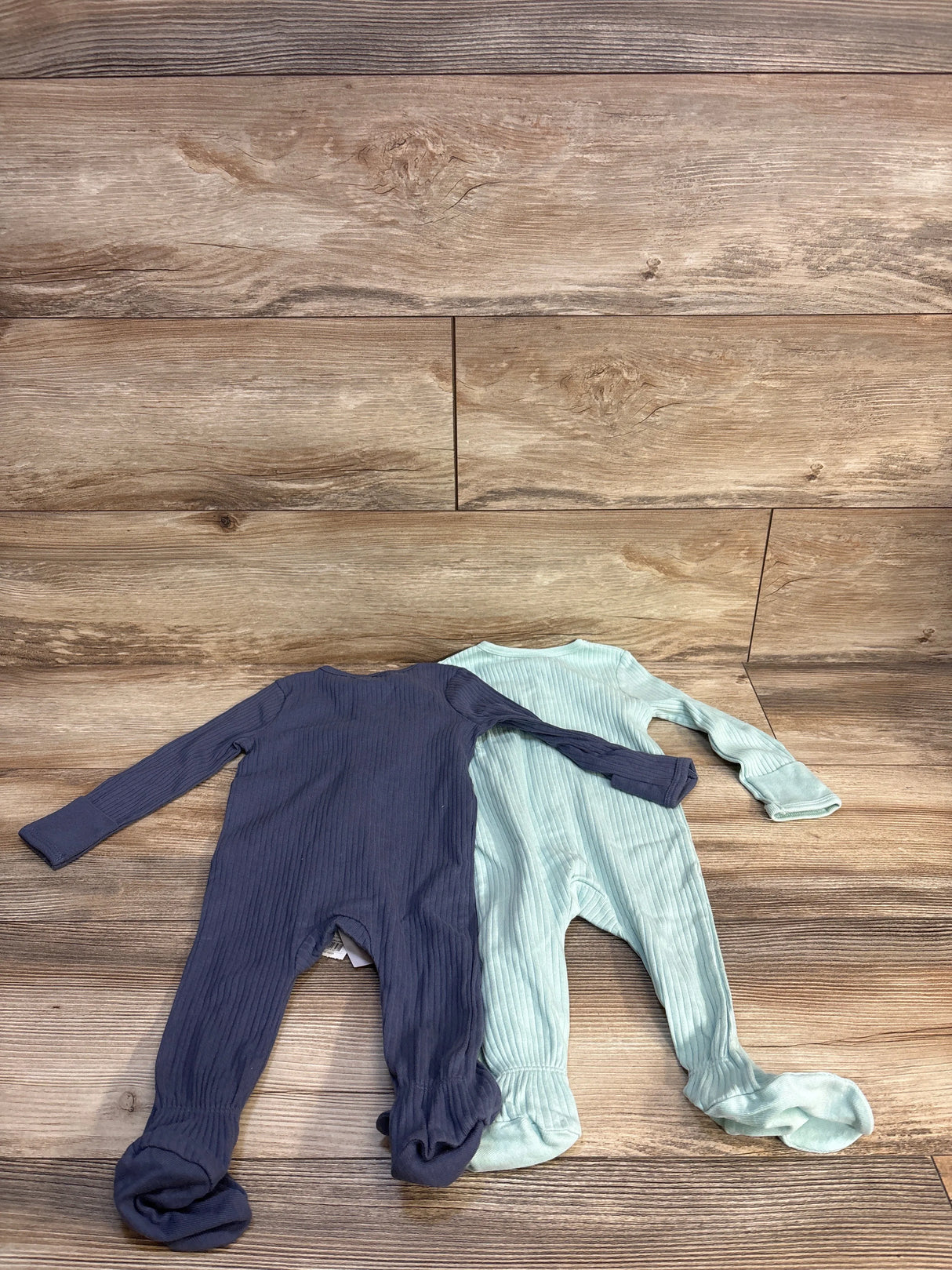 NEW Cloud Island 2pk Ribbed Sleeper Set Turquoise sz 6-9m