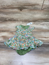 NEW First Impressions Green 2pc Floral Dress & Bloomers sz 0-3m - Me 'n Mommy To Be