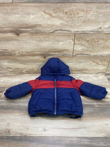 Oshkosh Fleece Lined Puffer Jacket Navy sz 24m