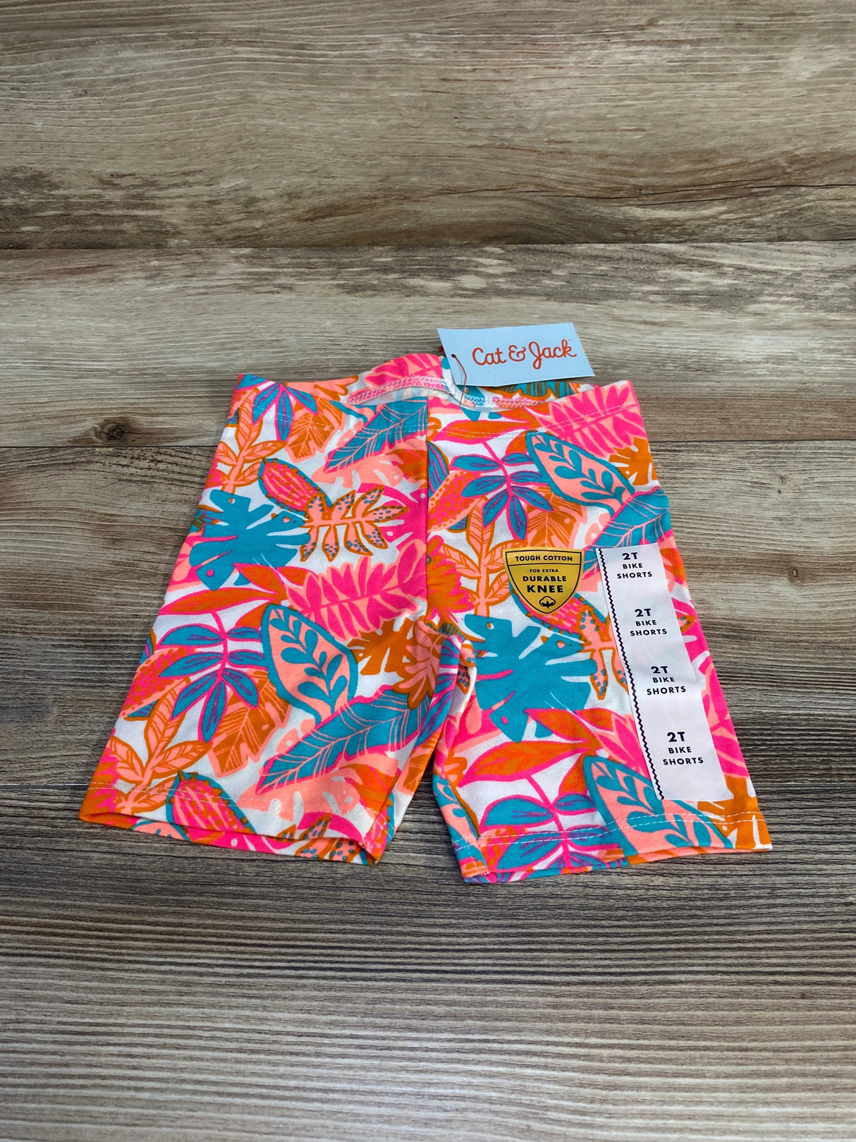 NEW Cat & Jack Tropical Bike Shorts Pink sz 2T
