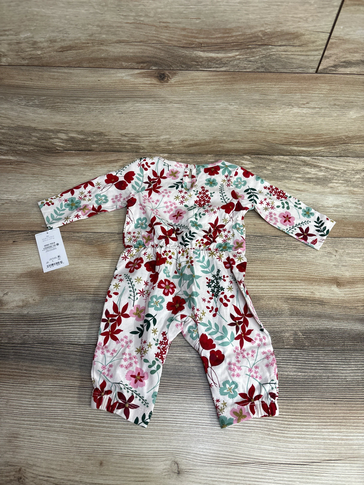 NEW Just One You Floral Bow Coverall White sz 3m