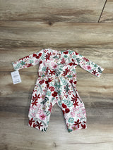 NEW Just One You Floral Bow Coverall White sz 3m