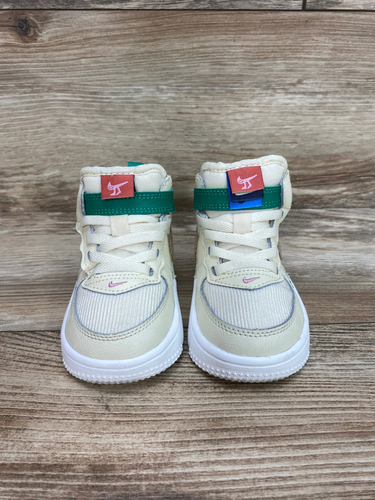 Nike Air Force 1 Mid EasyOn SE GS 'Coconut Milk Stadium Green' Sneakers sz 5c