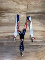 CTM American Flag Clip-On Suspenders